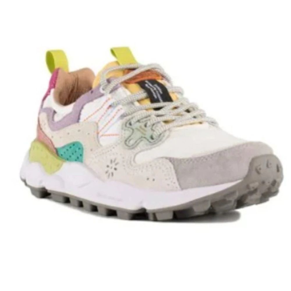 Flower Mountain Yamano 3 Women's Sneakers Suede Nylon Light Lilac White - Picture 4 of 10